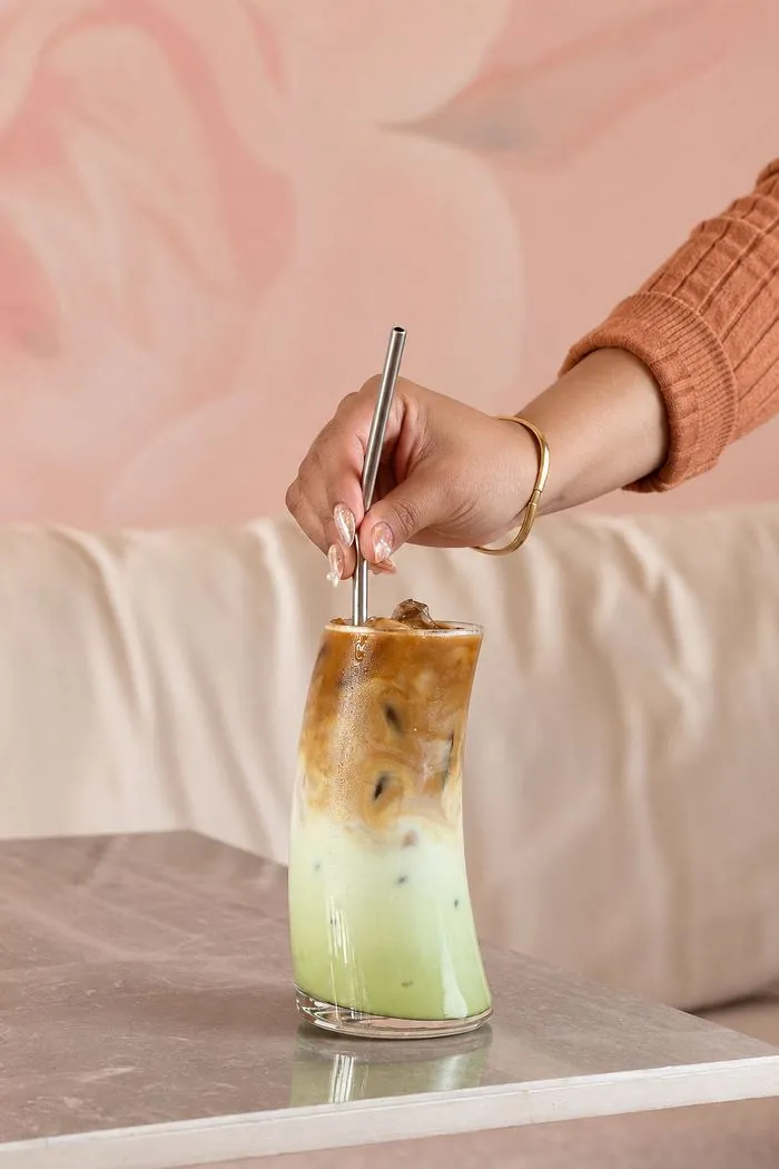 Dirty matcha con espresso